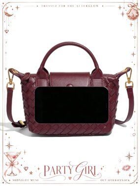 Handmade Woven Crossbody Satchel Leather Handbag Zipper Top Handle